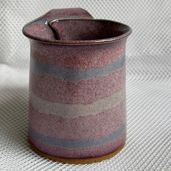 Bay Pottery Mug Broadway VA Coffee Tea Purple Glaze 4" Tall Holds 12 ozs Nick - Picture 2 of 9